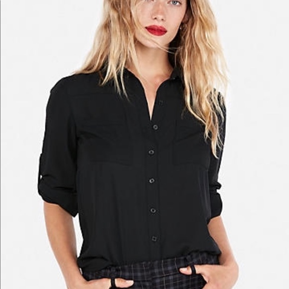 Express Tops - Express Long Sleeve Essential Shirt For Women.